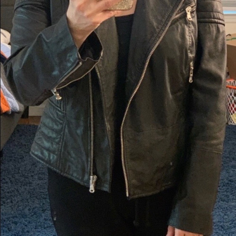 Barney’s Original Real Leather Moto Jacket